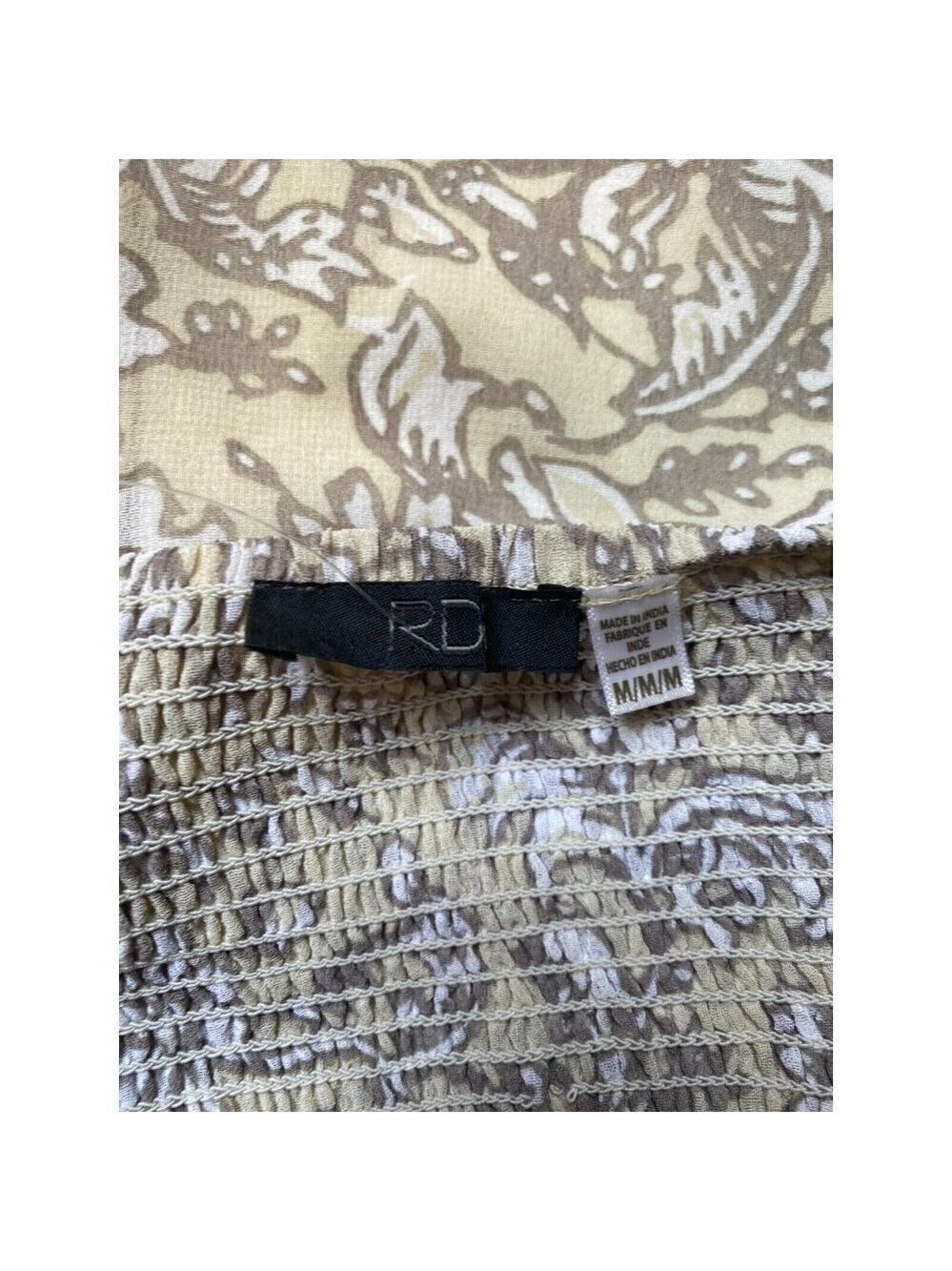 RDI Women beige floral spaghettis strap dress BNWOT sz medium - Picture 5 of 6
